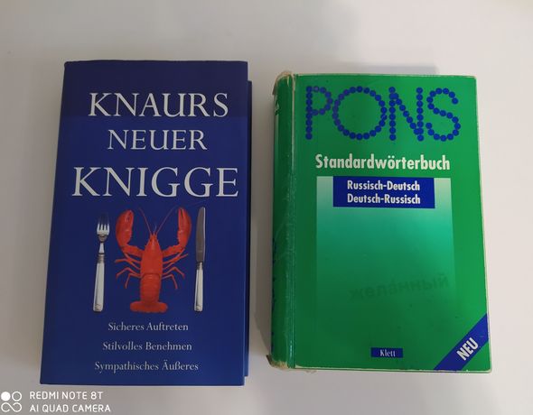 Немецкий словарь и книга.