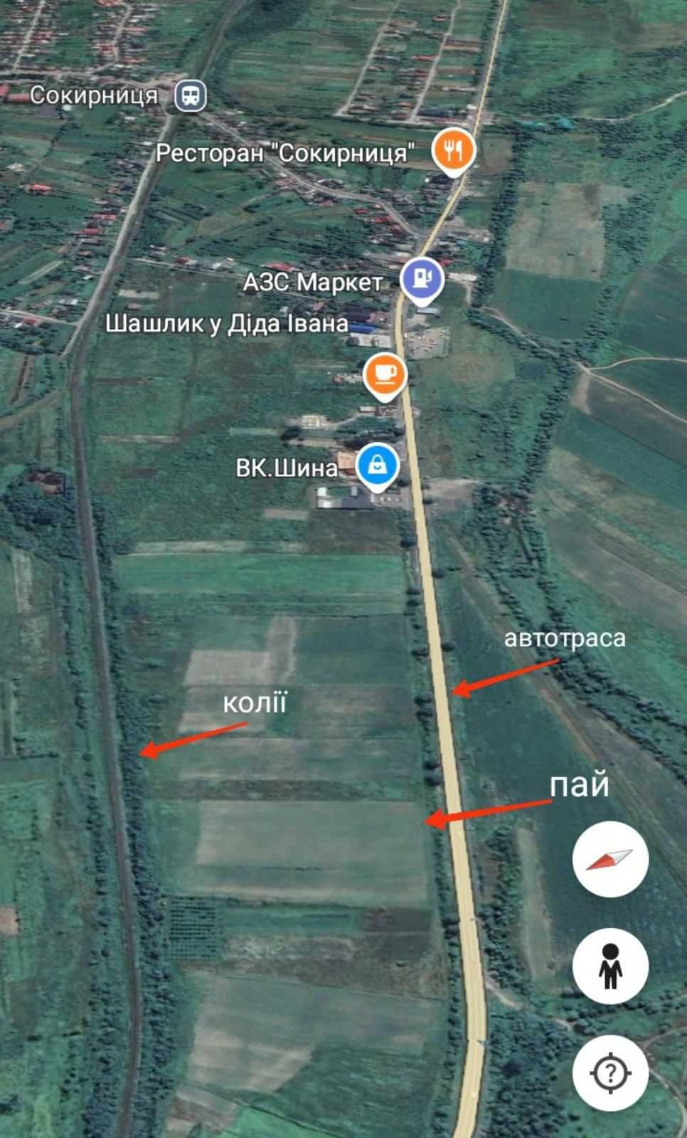 С/г пай 0,74 га з можливою зміною цільового призначення біля автотраси
