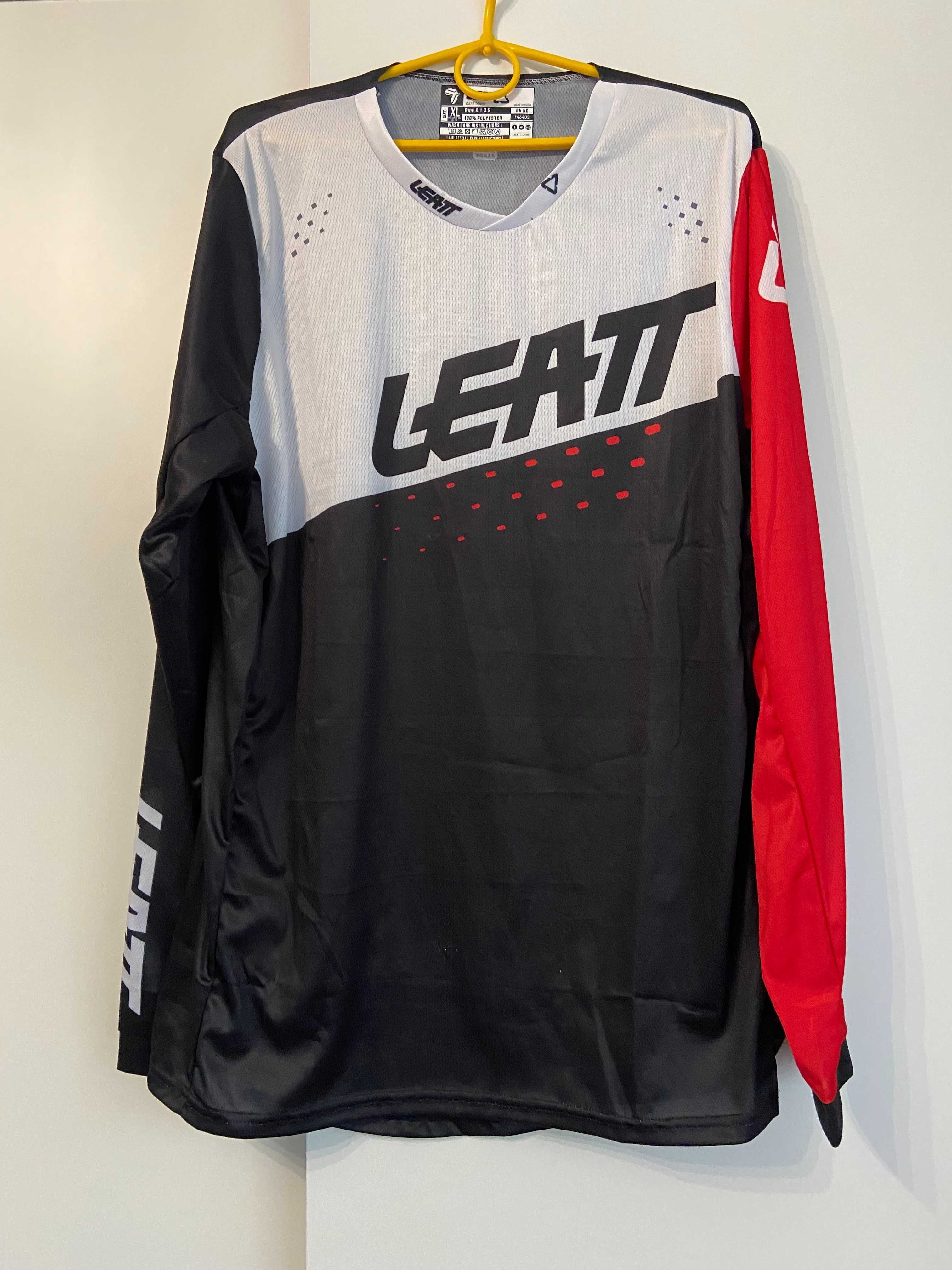 Strój LEATT 5.5 MX I.K.S (Black White Red)(cross,quad,enduro,mtb)