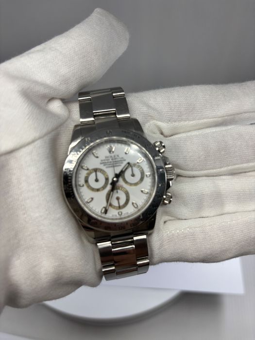 Oryginalny Rolex Daytona, stalowy, pudełko, certyfikat.