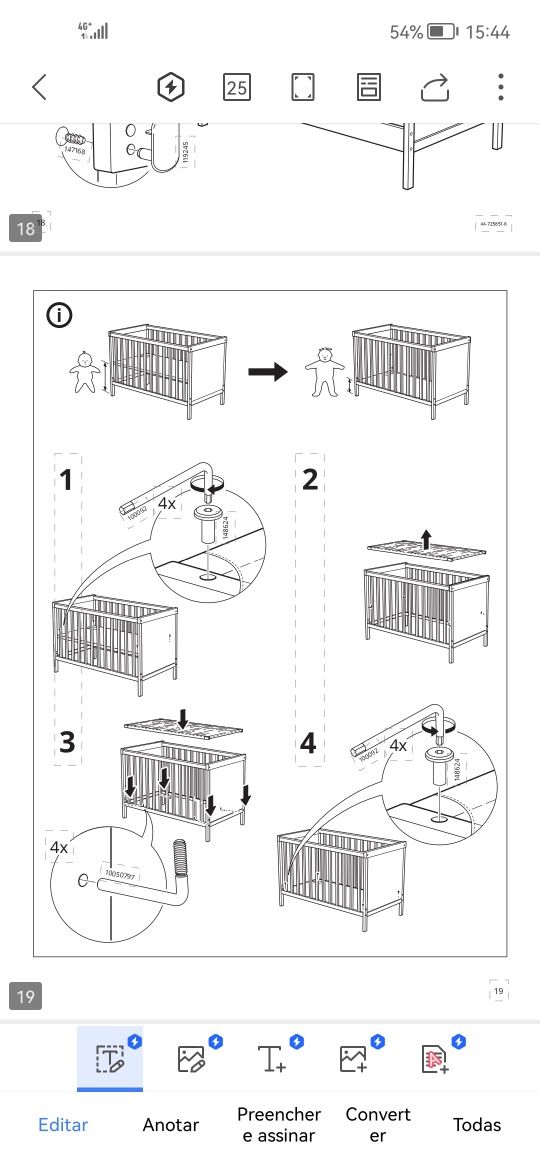 Cama com grades bebé / criança