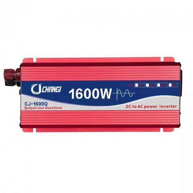 Інвертор 1600W чиста синусоїда 12v-220v перетворювач напруги