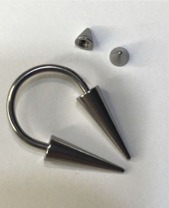 Kolczyk 1 szt Piercing 12mmx1.6mm STAL + 2 sruby