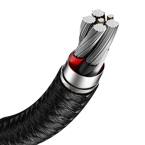 Mocny i szybki kabel Type-c Cable Pd40w/5a 25cm Black Baseus Cafule Me