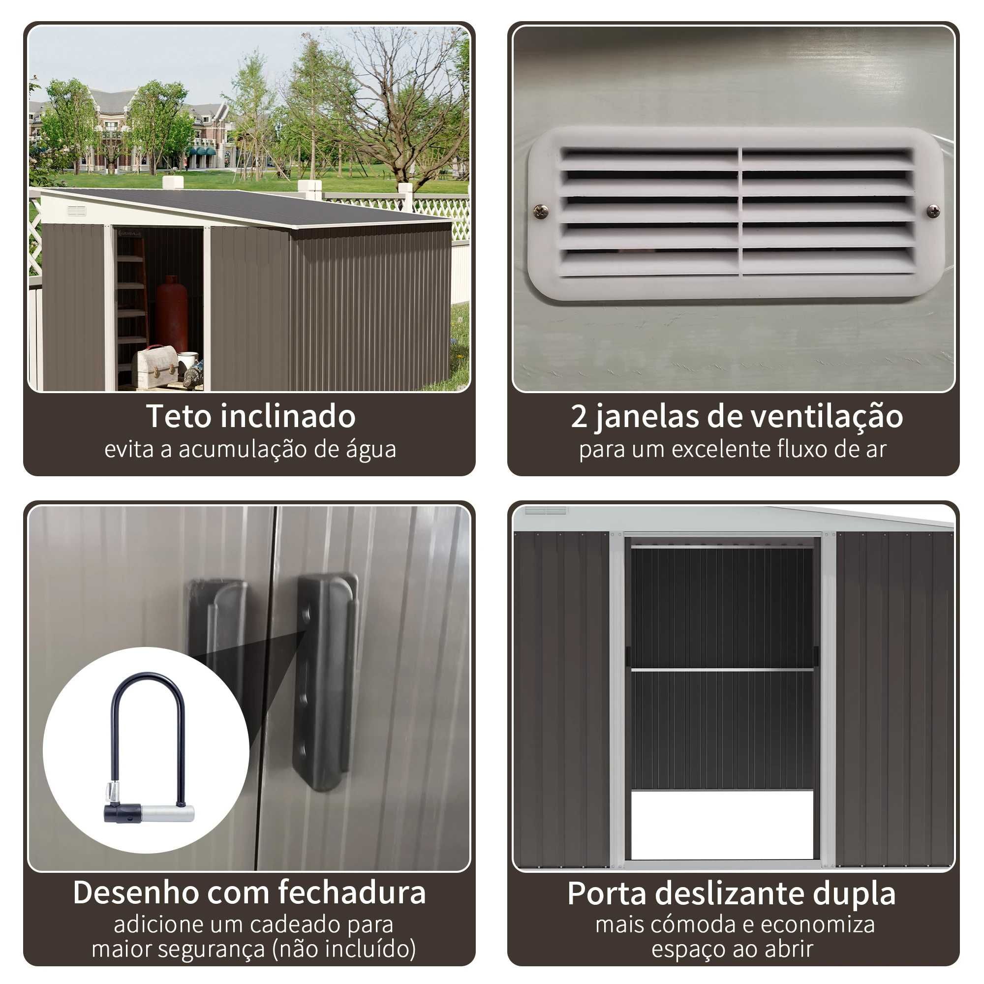 Abrigo de Jardim 8,9 m² 280x345x201 cm