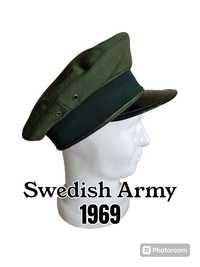 Oficerska szwedzka czapka wojskowa 1969