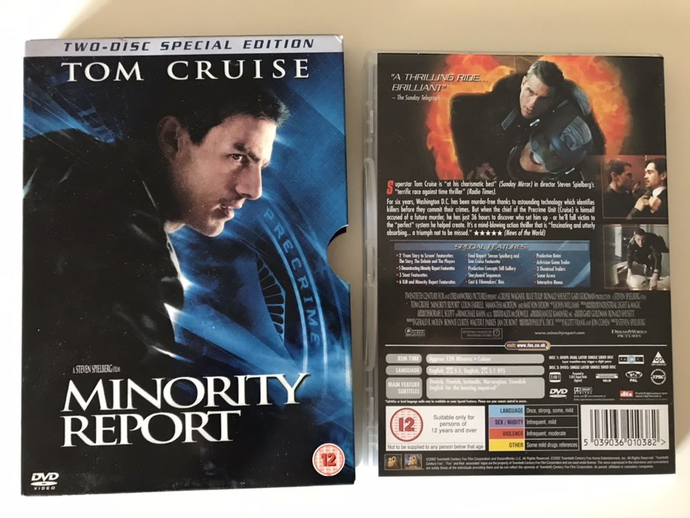 Minority Report DVD x2 Raport Mniejszości Spilberg / Cruise