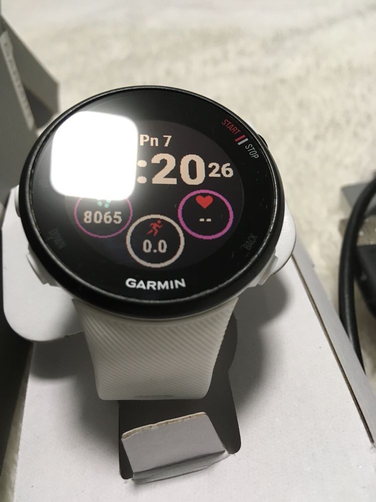 Garmin Forruner 45s biały Bdb Gwarancja stan!