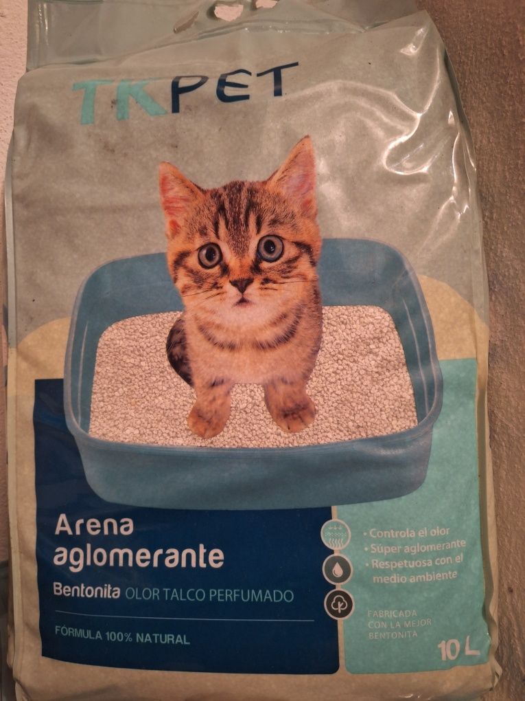 Areia aglomerante para gato