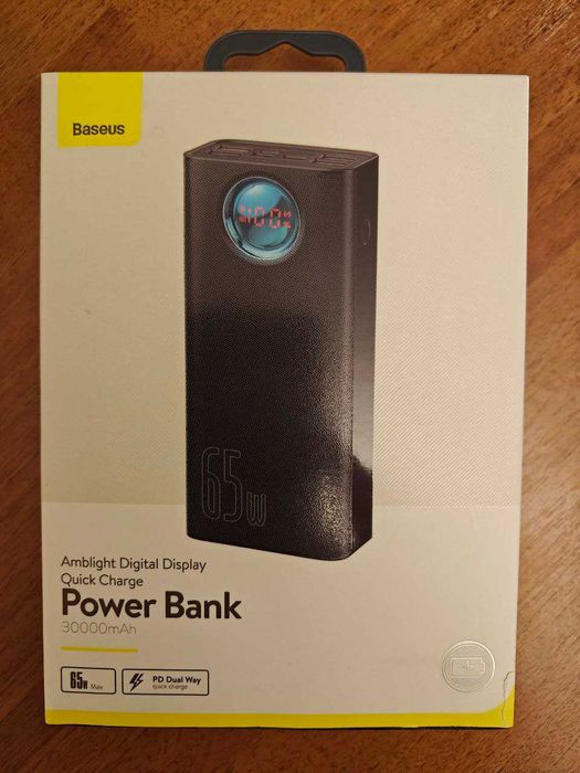 Powerbank Baseus Amblight 30000mAh 65W black (Новий!Пломби!Оригінал!)
