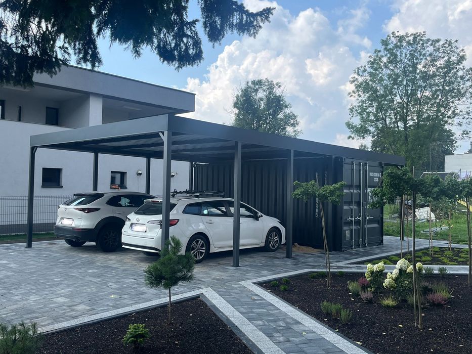 Carport, nowoczesna wiata garażowa, zadaszenie, garaż