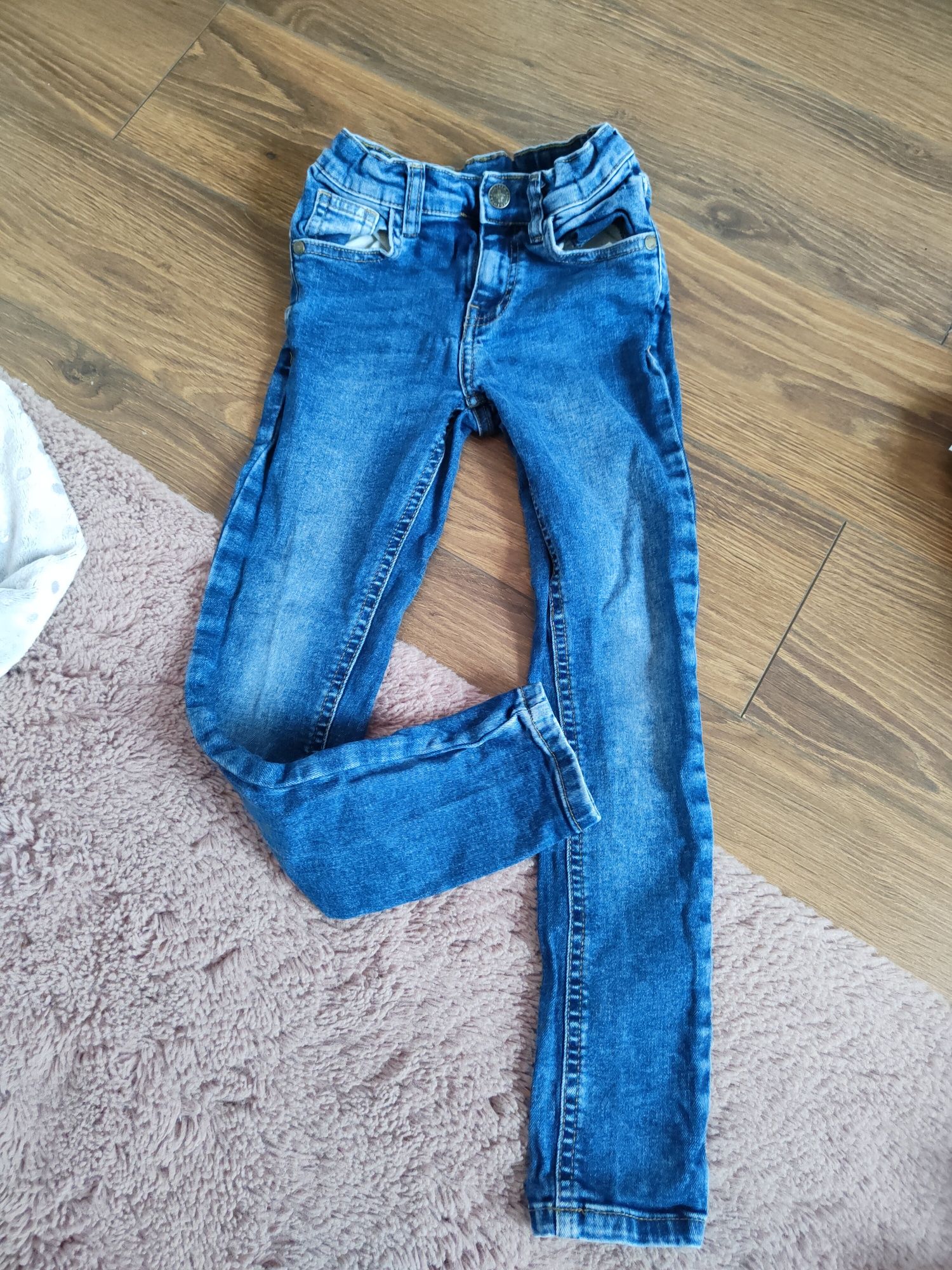 Spodnie jeansowe rurki  7-8 lat M&S i bluza