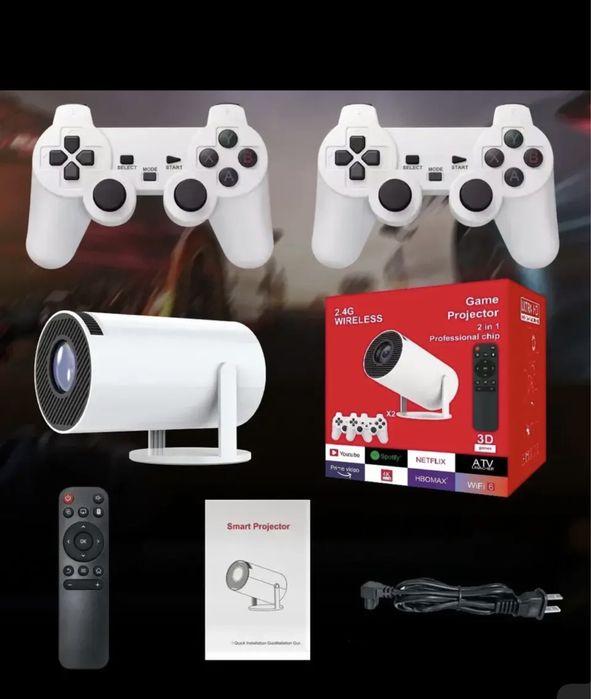 Смарт проектор-игровая приставка с 2 джойстиками Р30 МАХ