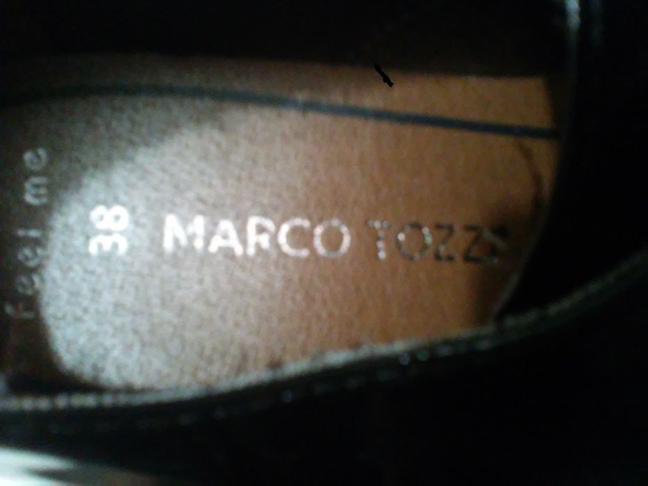 buty oxfordy lakierowane Marco Tozzi roz.38/39 jak nowe