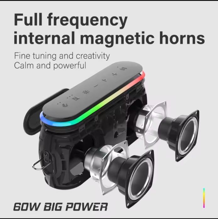 Мега Басс 60w/Павербанк Xdobo X8lll портативна блютуз колонка