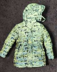 Зимняя детская куртка, рост 110 - 128 см, светоотражающая