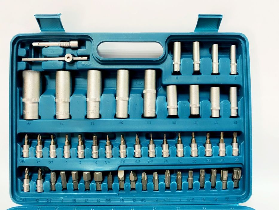 Набор головок ключей инструментов Euro Craft 108 элементов в кейсе