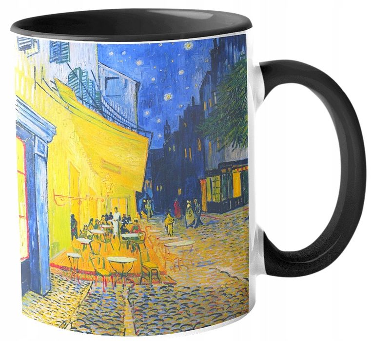 efektowny kubek + pudełko -taras kawiarni w nocy- vincent van gogh 330