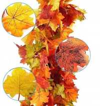 Jesienna girlanda ze sztucznych liści  2szt