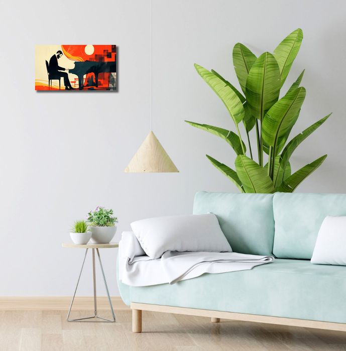 Obraz 40x20cm Pianista