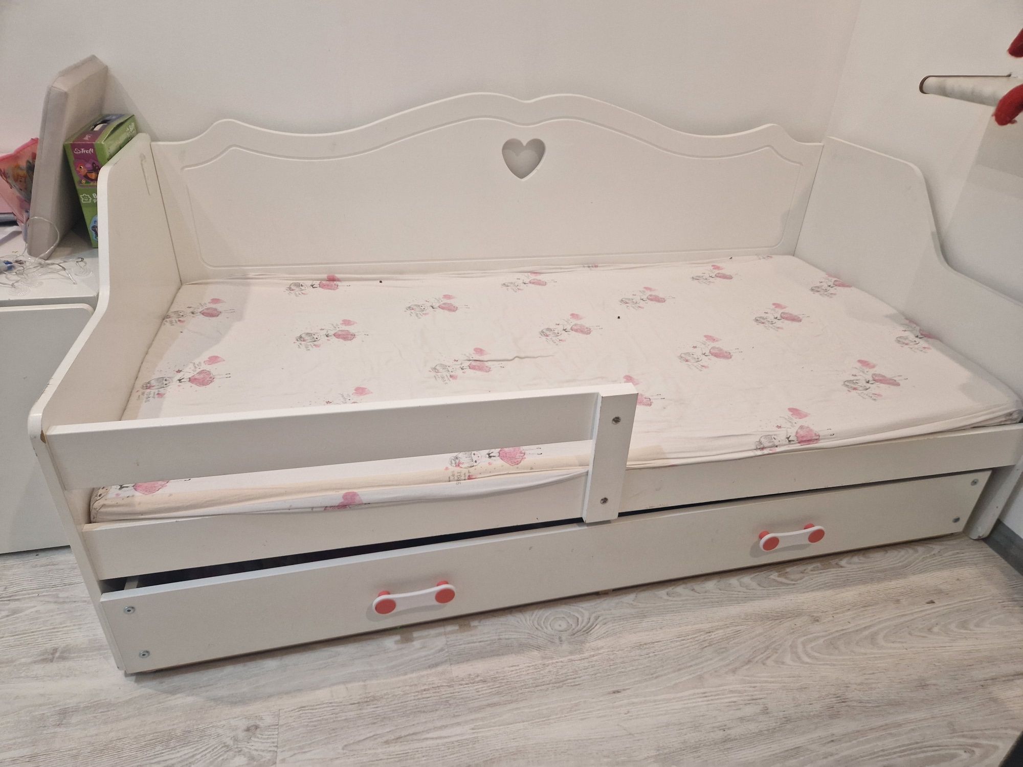 Łóżko dziecięce białe  160x80 z Materacem