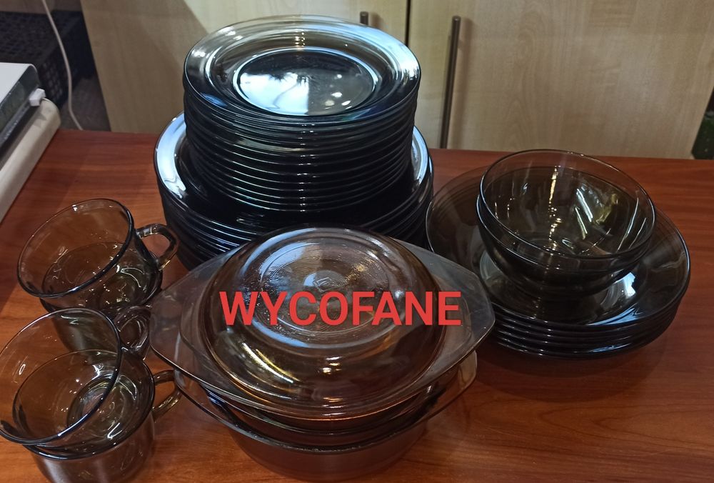 Zestaw obiadowy Duralex, dymiony brąz