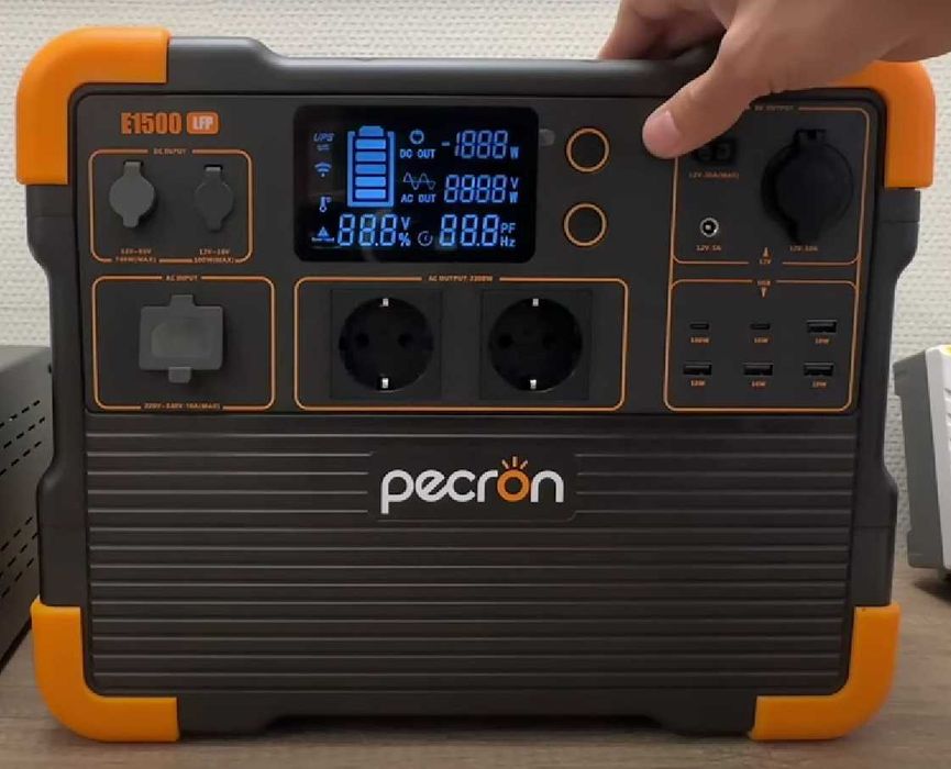 зарядна станція для дому Pecron LiFePo4 1800/1200Вт 9.4кг чистий синус