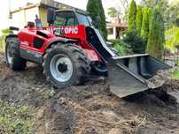 Wynajem Manitou Ładowarka 3.5 T 6 m Obsługa Operator łyżka widły, pług