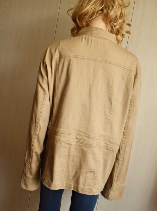 Kurtka 52 6XL ramoneska bawełna przejściowa katana dżinsowa jeansowa