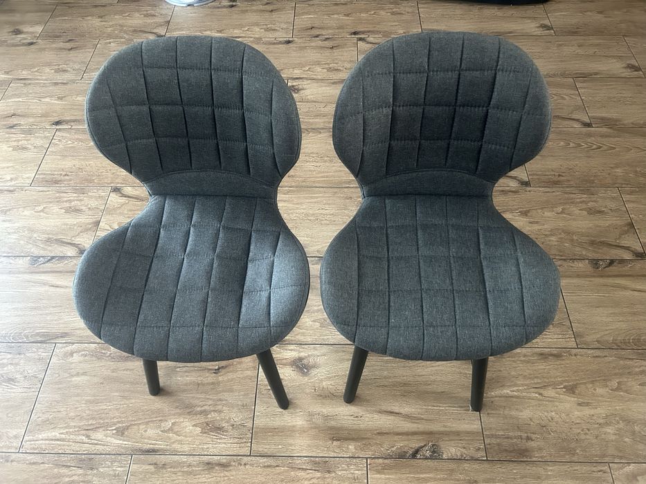 Krzesła Malmo grafitowe