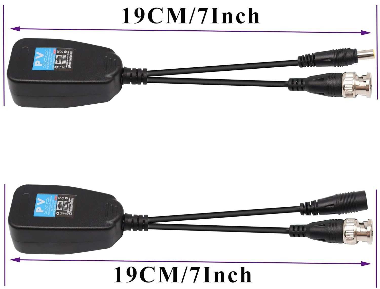 AAOTOKK Balun wideo RJ45 na BNC Nadajnik do kamer monitorujących