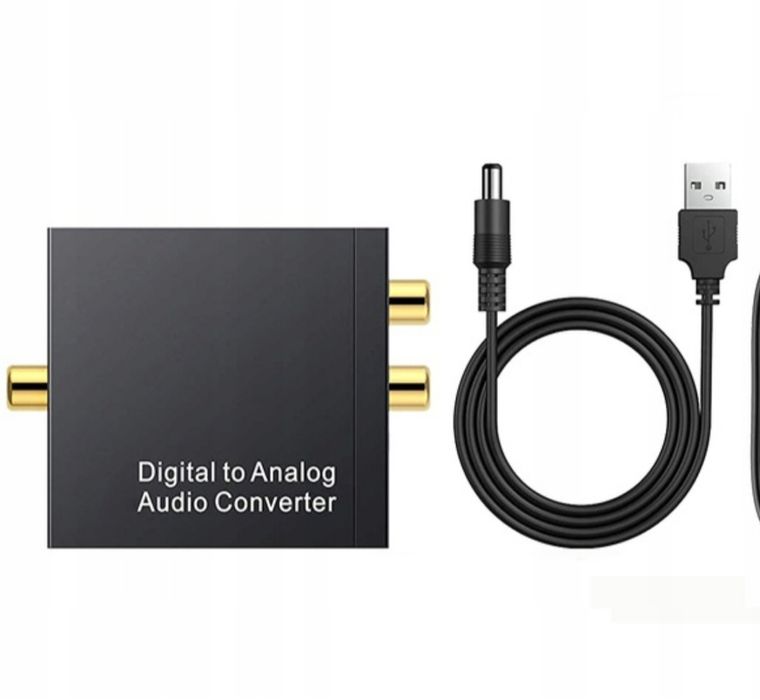 Konwerter Otyczny TOSLINK COAXIAL 2xCINCH Adapter DAC 192kHz KONCENTR