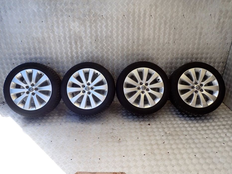 KOŁA FELGI ALUMINIOWE OPEL 7JX17 ET 42 5X105 13276346 Z OPONAMI LATO GOOD YEAR 215/50/17