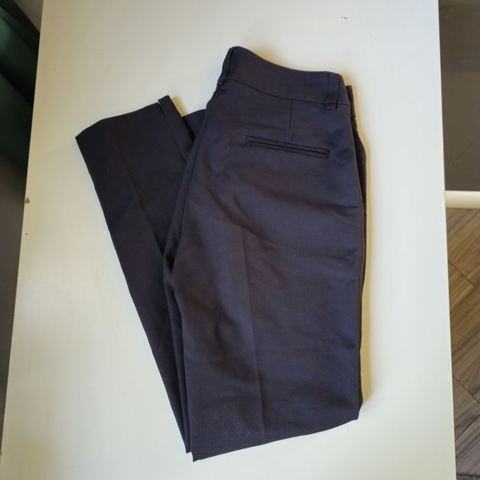 Damskie spodnie czarne w kant eleganckie