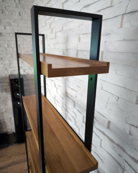 Wyprzedaż ostatnie 2 sztuki, Regał/półki dębowe z litego drewna loft i