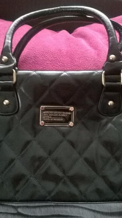 Pikowana torebka SHOPPER BAG SKÓRA A4 - czarna