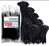 Trytytki 1200 szt. – opaski zaciskowe czarne mocne kablowe
