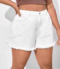 Shein białe jeansowe szorty 2xl