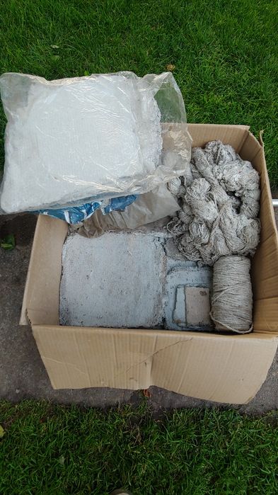 Асбест листовой, шнур асбестовый.