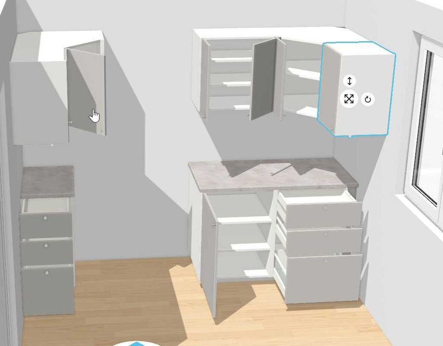 Szafki kuchenne IKEA szary połysk jasny fronty Ringhult