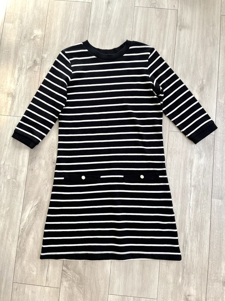 Orsay - nowa sukienka w paski czarno- biała XS S M prosta