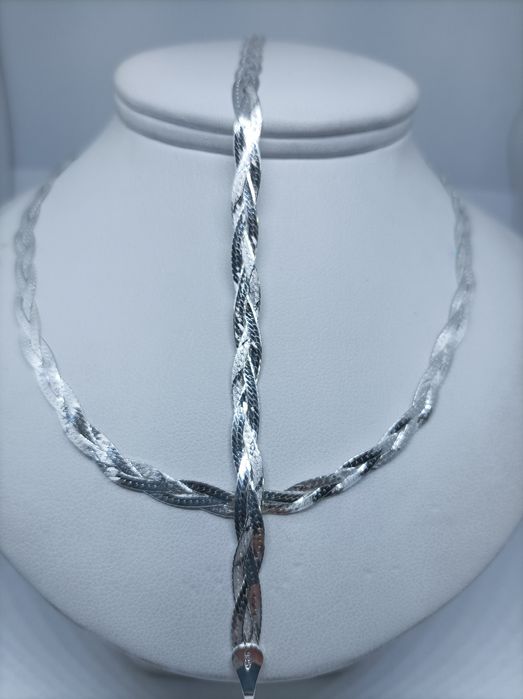 Srebrny komplet biżuterii łańcuszek i bransoletka próba 925