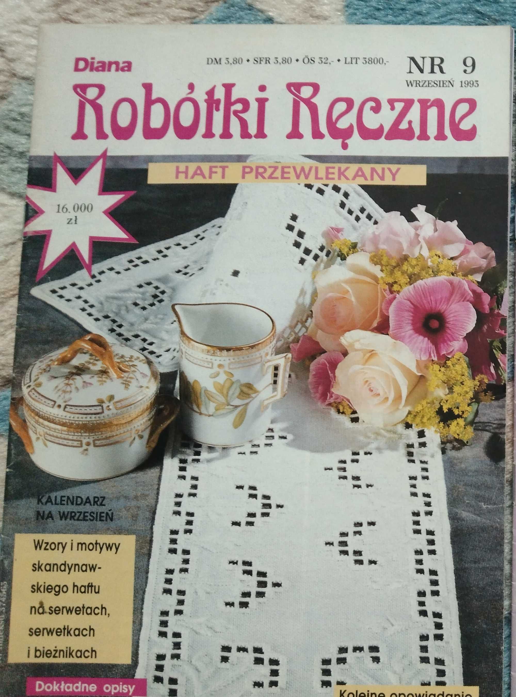 Robótki Ręczne Diana numer 9/1993 haft przewlekany