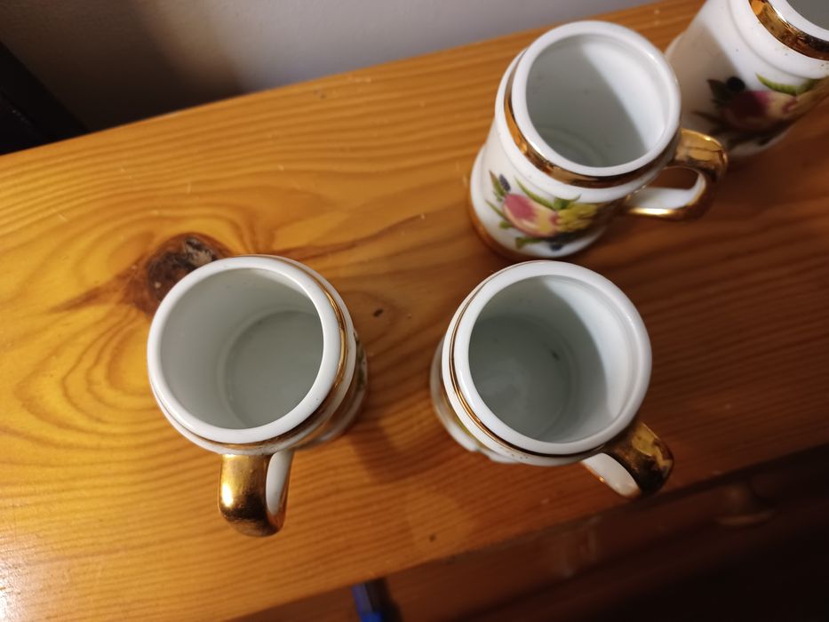 Chávenas miniatura decorativas porcelana Limoges