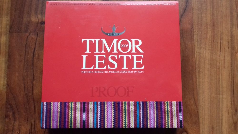 Carteira Proof Moedas Timor 2005