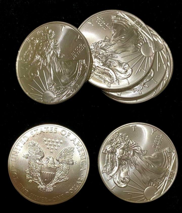 Серебряная монета 1oz Американский Орел 1 доллар 2016,2013 США