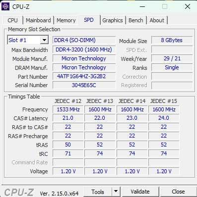 Micron 8 GB SO-DIMM DDR4 3200 MHz MTA4ATF1G64HZ-3G2B2, (2 ШТ 950грн)