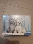 Puzzle Włoskie  nowe 500el 49x36cm kotek i królik kot prezent zabawka