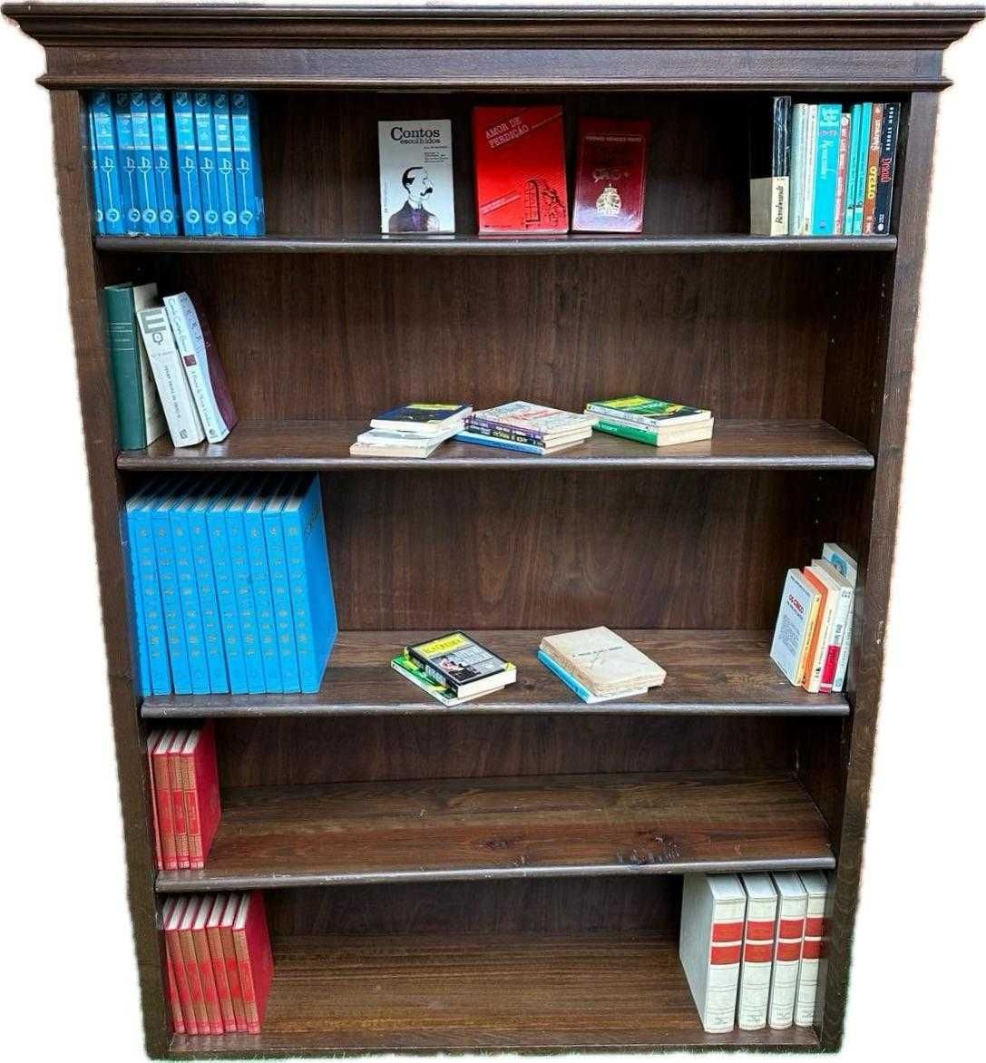 Movel livreiro como novo, estante, madeira maciça, louceiro