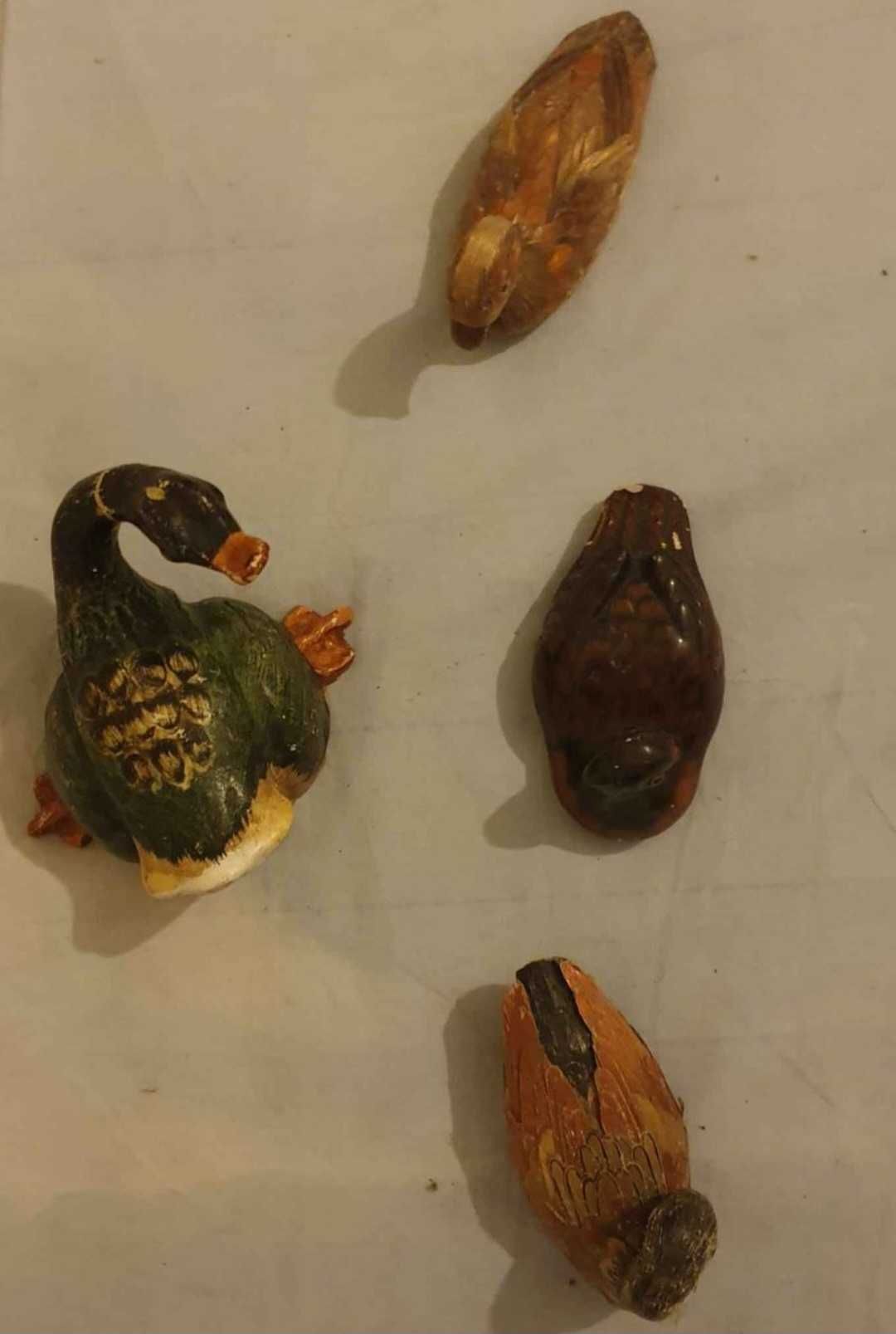 Patos Decoração em madeira antigos